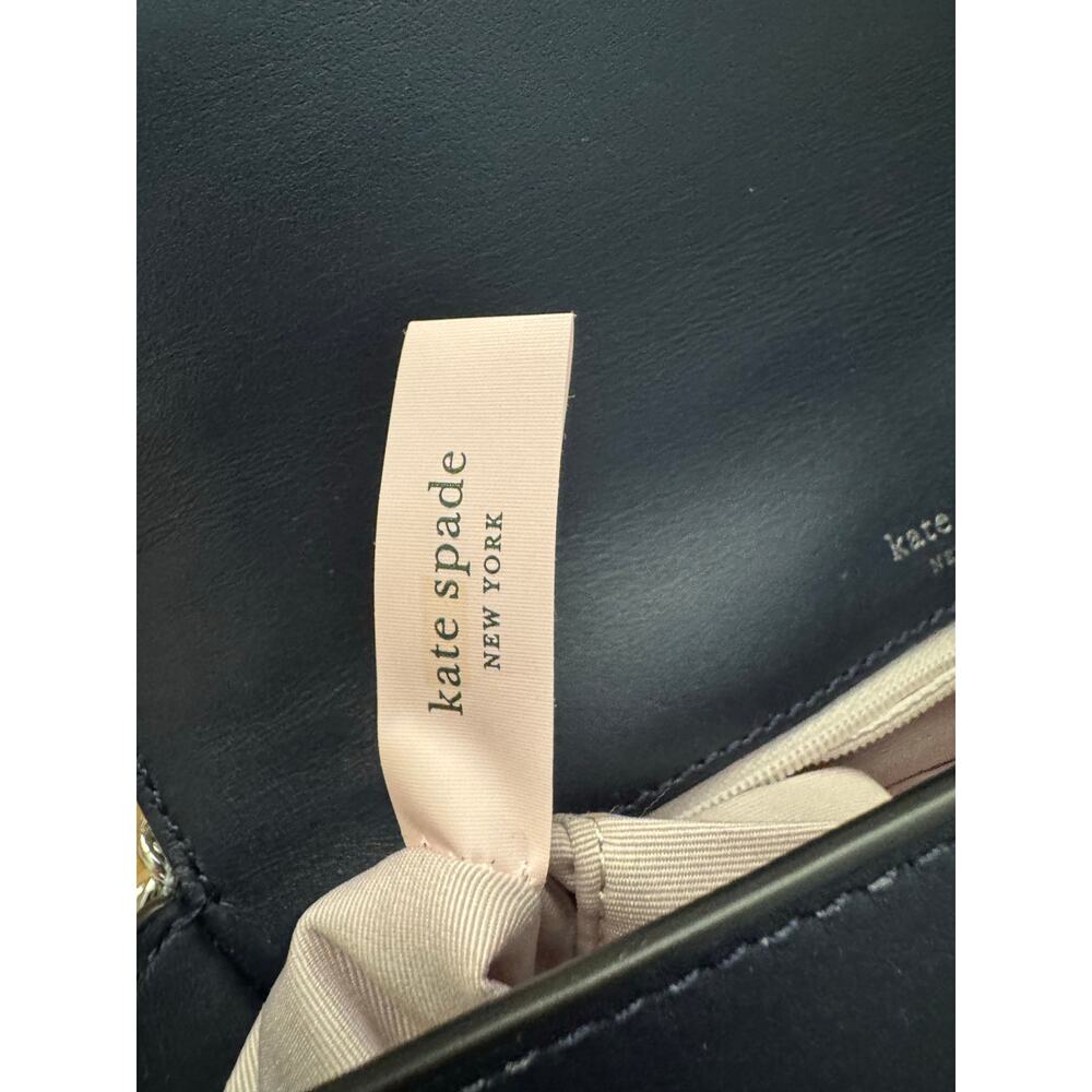 Kate Spade Denim Amelia Jeweled Shoulder Bag w/ Crystal Spade - Picture 9 of 16